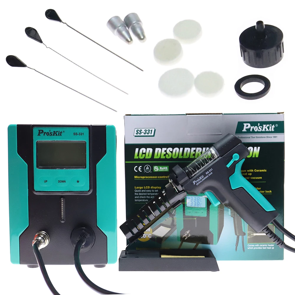 Desoldering Gun Vacuum Electric - สถานีบัดกรีดิจิตอล LCD รุ่น SS-331 ปืนดูดตะกั่วไฟฟ้า ปืนดูดตะกั่วแบบสุญญากาศ